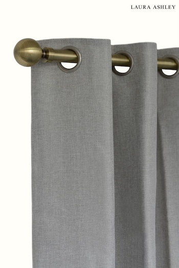 Laura Ashley Brass 28mm Eyelet Pole Kit with Ball Finial Curtain Pole (TV6572) | £44 - £66