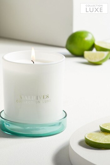 Teal Blue Collection Luxe Maldives Waterlily and Musk Scented Candle (TVN677) | £12
