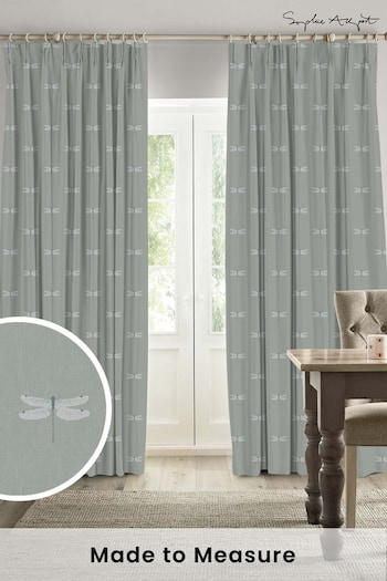 Sophie Allport Grey Dragonfly Made To Measure Curtains (U00116) | £91