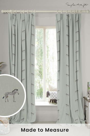 Sophie Allport Grey Zebra Made To Measure Curtains (U00125) | £91