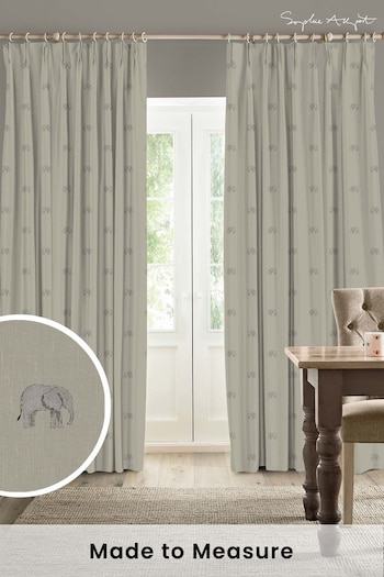 Sophie Allport Natural Elephant Made To Measure Curtains (U00132) | £91