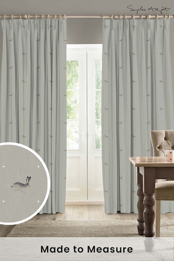 Sophie Allport Green Hare Made To Measure Curtains (U00137) | £91