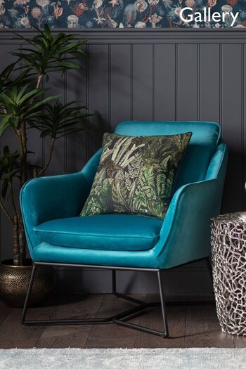 Gallery Home Teal Blue Dorsey Cushion (U00420) | £32