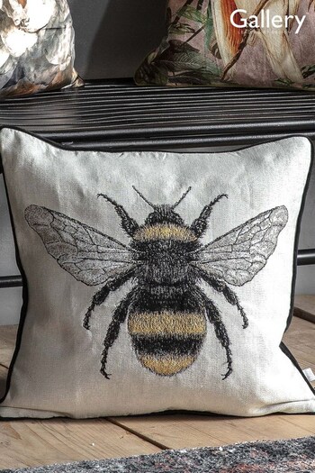 Gallery Home Natural Bee Tapestry Cushion (U00424) | £22