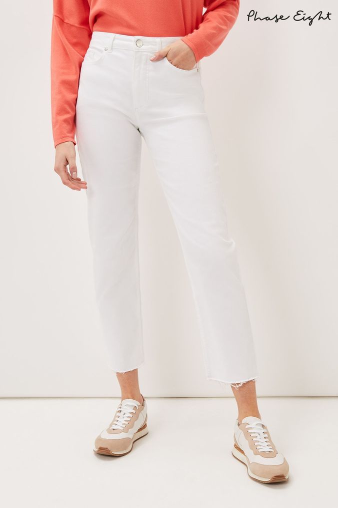 Buy White Cropped Jeans Highwaisted Online Next UK