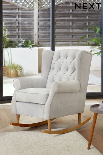 Soft Texture Light Grey Sherlock Rocking Chair (U00431) | £375