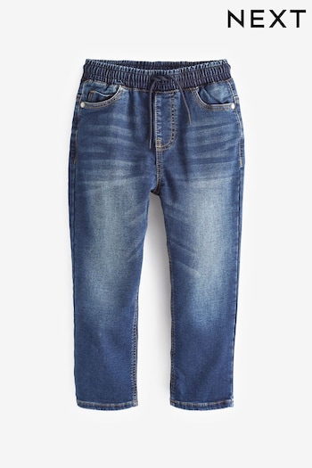 Indigo Blue Loose Fit Jersey Stretch Jeans With Adjustable Waist (3-16yrs) (U00923) | £12 - £17