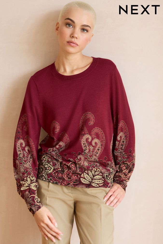 Printed Knitwear Printed Jumpers for Women Next Official Site