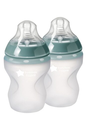 Tommee Tippee Set of 2 Clear Closer To Nature Silicone 260ml Bottles (U01442) | £25