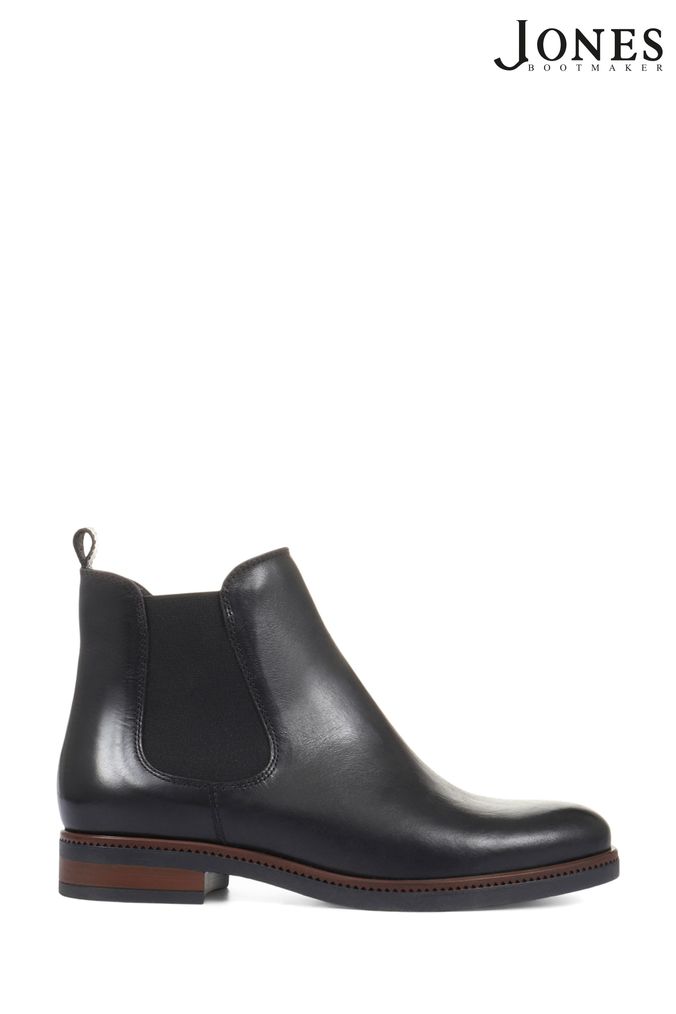 Jones Bootmaker Women's Black Carlotta Leather Chelsea Boots (U02052) | £115