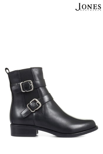 Jones Bootmaker Womens Camelia Leather Buckle Boots (U02053) | £115