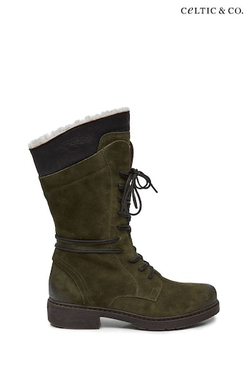 Celtic & Co. Green Woodsman leather Boots (U02289) | £195