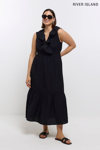 River Island Black Plus Maxi Tea Dress (U02430) | £45