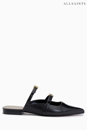 Allsaints Black Shar Flat Shoes Styles (U02477) | £199