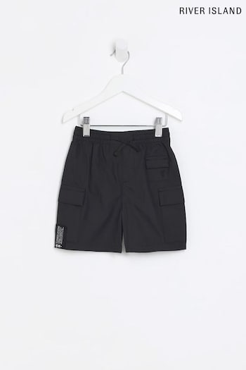 River Island Black Boys Cargo Shorts (U02933) | £14