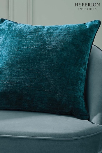 Hyperion Rich Teal Blue Selene Luxury Chenille Piped Cushion (U03046) | £22