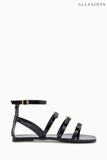 AllSaints Lore Black Sandals (U03229) | £169