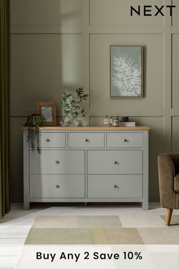 Dove Grey Malvern Paint Effect 7 Drawer Chest of Drawers (U03283) | £425