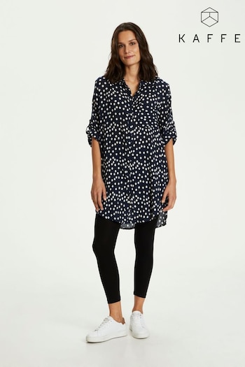 Kaffe Vivian Loose Fit Black Dot nero Shirt Dress (U03406) | £40