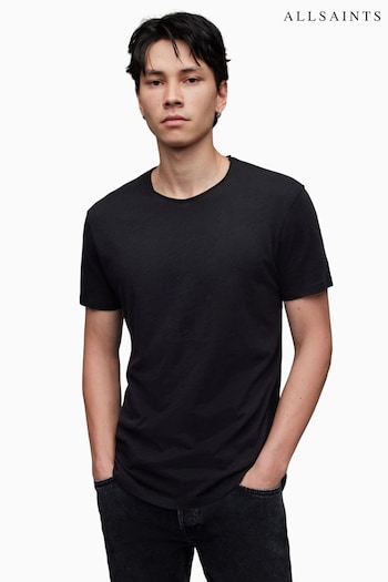 AllSaints Black Figure Short-Sleeve Crew T-Shirt (U03732) | £49
