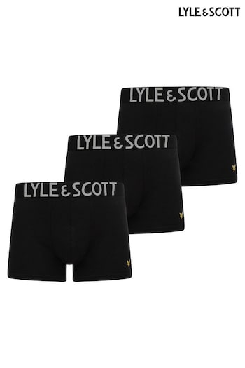 Lyle And Scott Black Daniel Premium Underwear Trunks 3 Pack (U03828) | £30