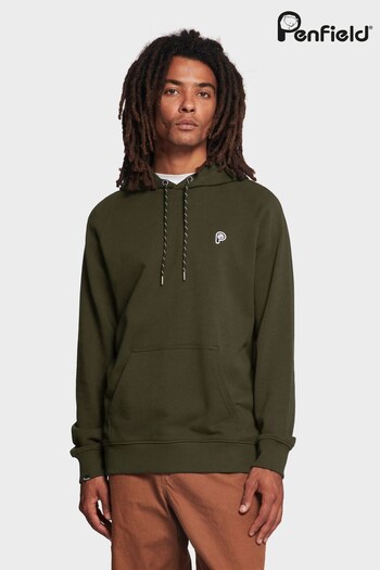 Penfield Green Bear Chest Badge Hooded Sweatshirt (U03945) | £80