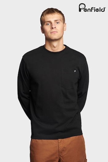 Penfield Black Chest Pocket Long-Sleeved T-Shirt (U03987) | £35