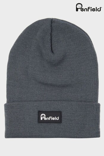 Penfield Grey Bear Reverse Badge Beanie Hat (U04113) | £20