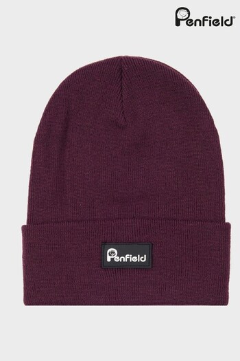 Penfield Purple Bear Reverse Badge Beanie Hat (U04114) | £20