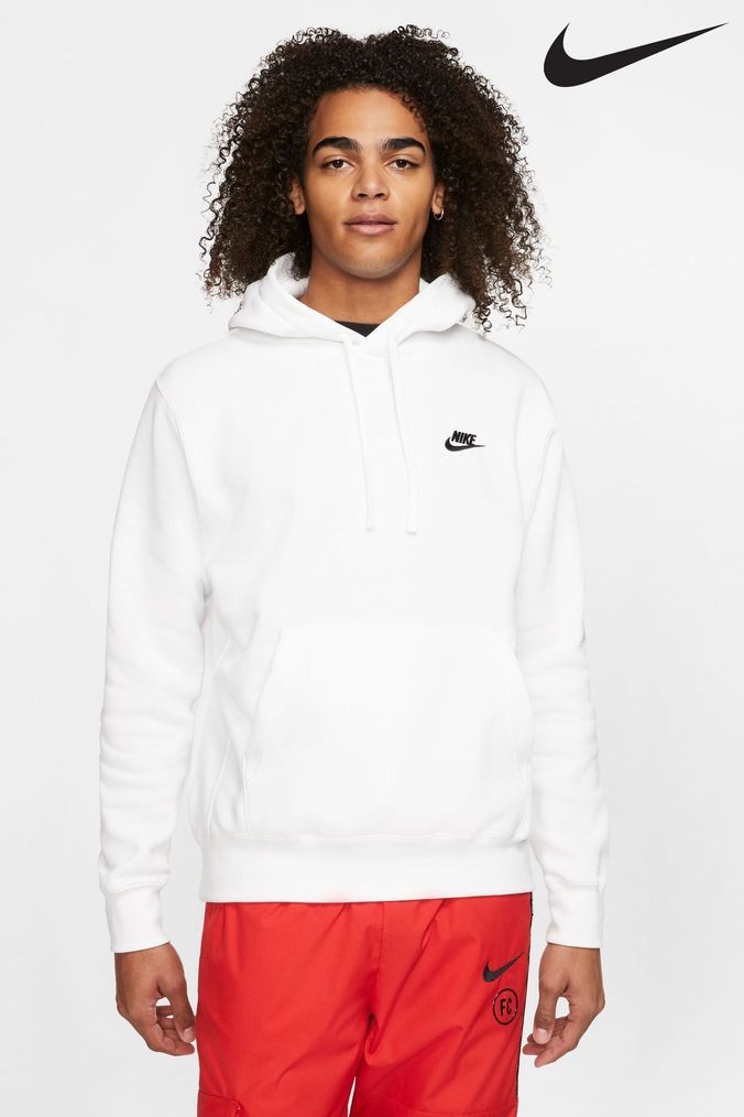 White nike store pullover hoodie