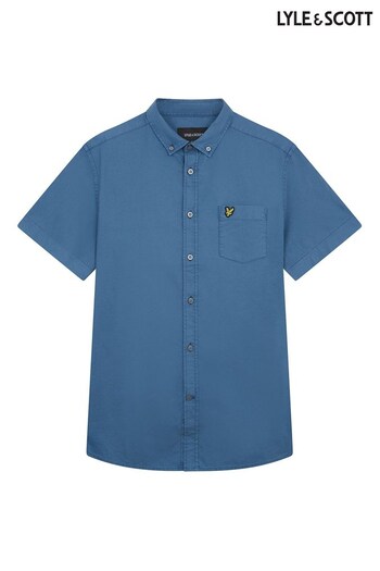 Lyle & Scott Sunfaded Short Sleeve Oxford Shirt (U04365) | £58