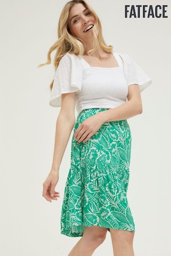 FatFace Green Remy Tropical Leaf Skirt (U04399) | £39.50