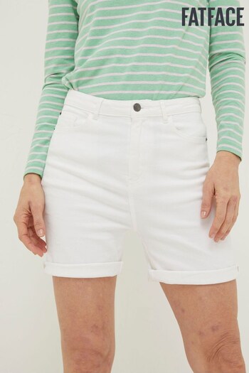 FatFace White Darley Denim Shorts (U04404) | £42