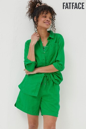 FatFace Green Olivia Linen Shirt (U04495) | £59