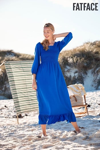 FatFace Blue Adele Midi Dress (U04518) | £69