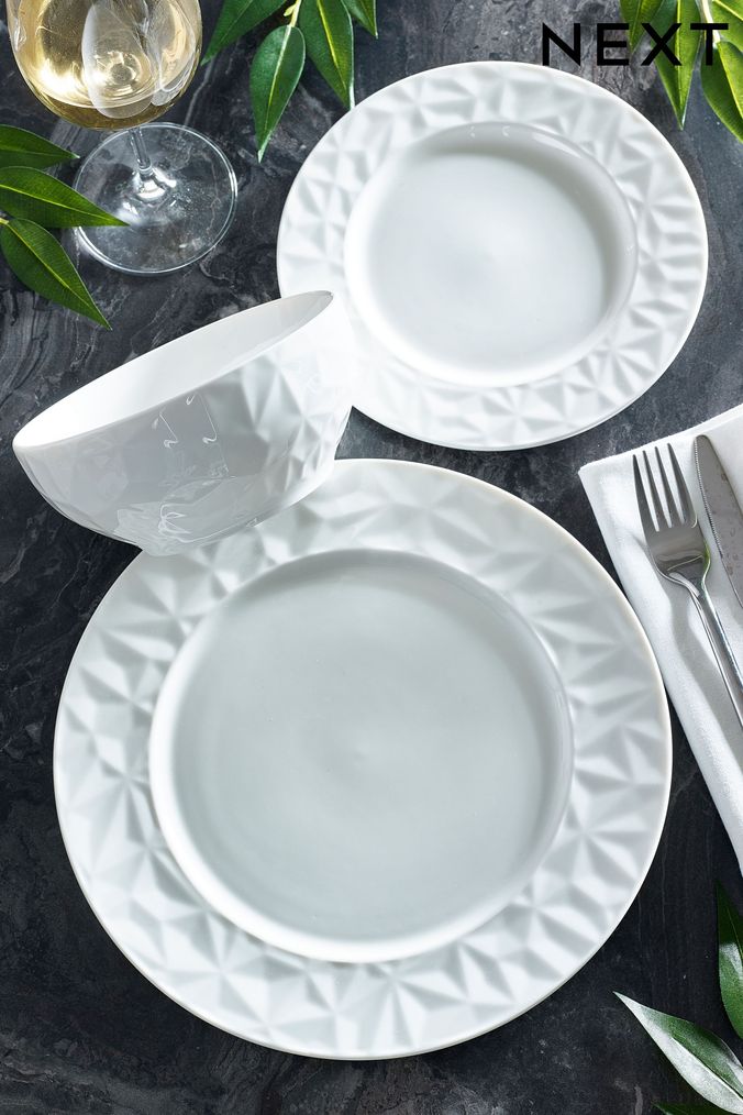White Dinner Sets White Plate Sets Next UK