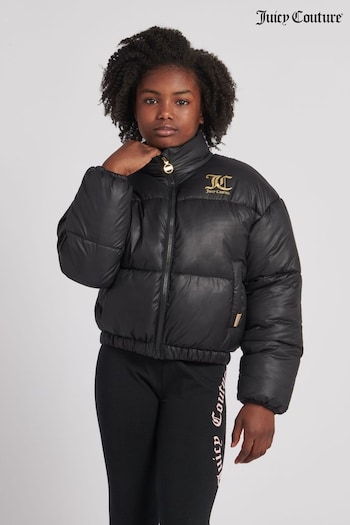 Juicy Couture Funnel Neck Black Puffa Jacket (U06405) | £115 - £138