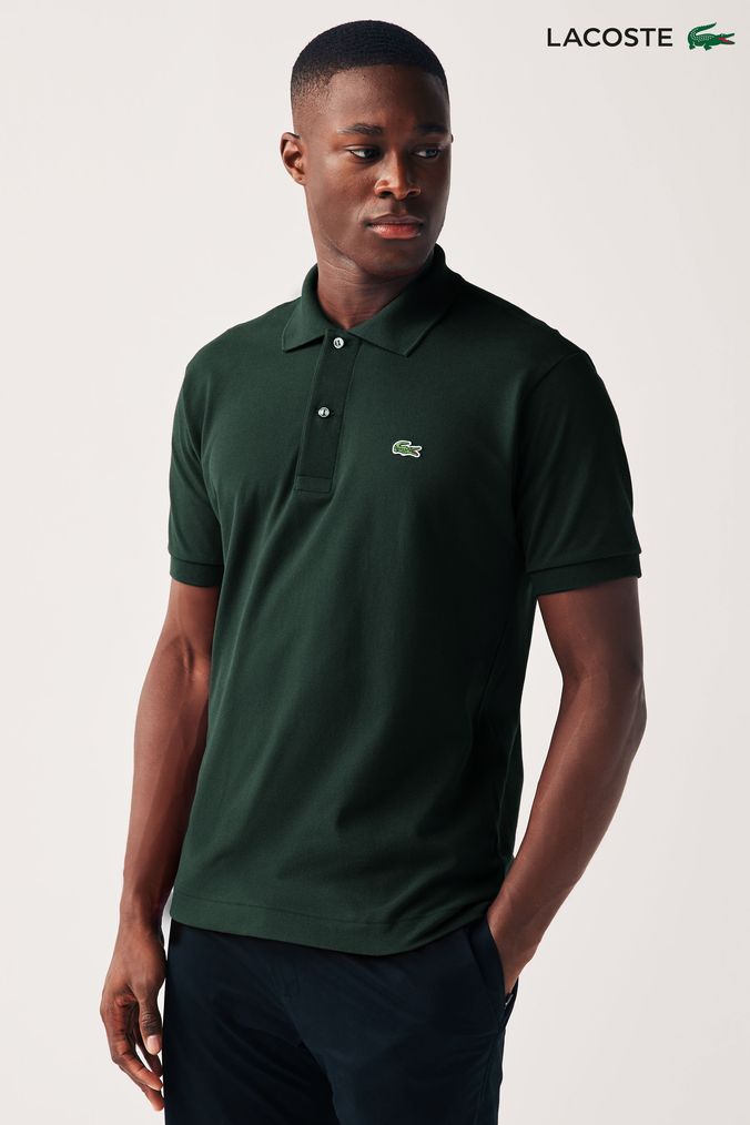 Buy Men s Lacoste Green Polo Shirts Tops Online Next UK