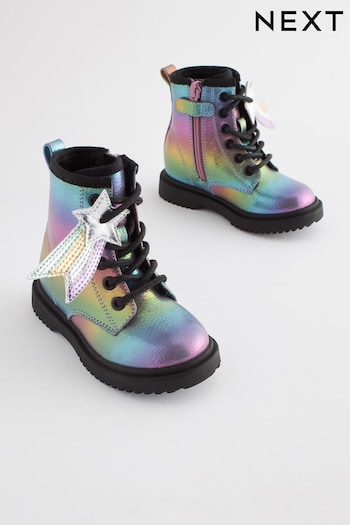 Rainbow Wide Fit (G) Warm Lined Lace-Up Boots (U06855) | £26 - £30