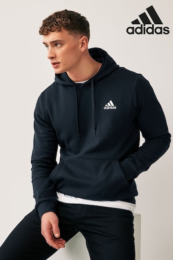adidas Black Sportswear Essentials Feel Cozy Fleece Hoodie (U06865) | £38