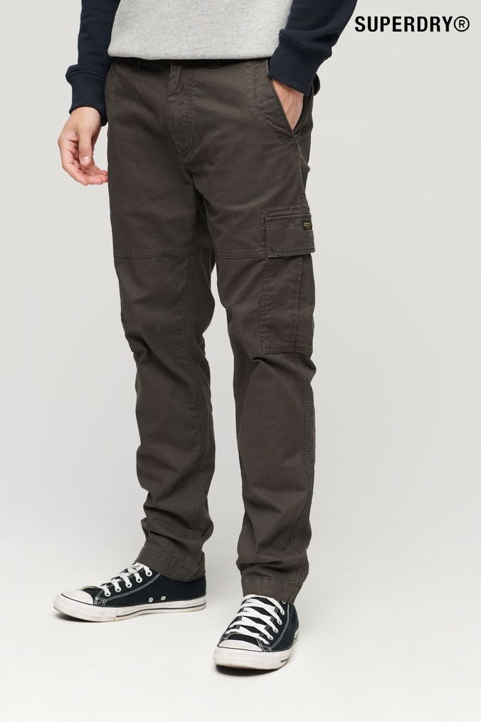 Superdry Parachute Cargo Trousers Olive Night at John Lewis  Partners