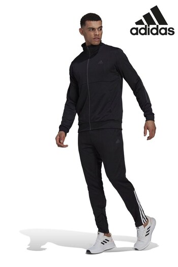 adidas Black eagle-print Sportswear Slim Zipped Tracksuit (U06989) | £63