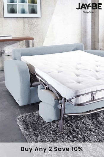 Jay-Be Beds Blue 2 Seater Retro Sofa Bed with Deep Sprung Mattress (U08158) | £1,695