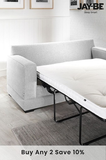 Jay-Be Beds Grey 2 Seater Retro Sofa Bed with Deep Sprung Mattress (U08160) | £1,695