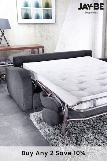 Jay-Be Beds Pewter Grey 3 Seater Retro Sofa Bed with Deep Sprung Mattress (U08164) | £1,980