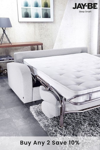 Jay-Be Beds Grey 3 Seater Retro Sofa Bed with Deep Sprung Mattress (U08165) | £1,980