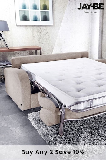Jay-Be Beds Brown 3 Seater Retro Sofa Bed with Deep Sprung Mattress (U08166) | £1,980