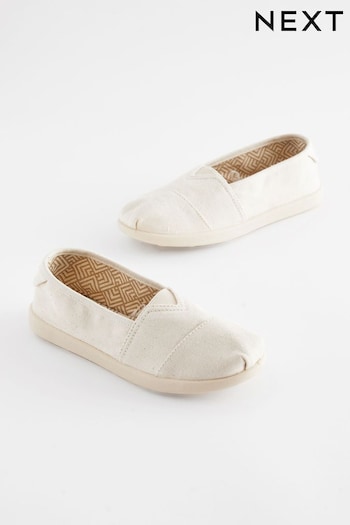 Neutral Canvas Slip-Ons Shoes office-accessories (U08190) | £11.50 - £14.50