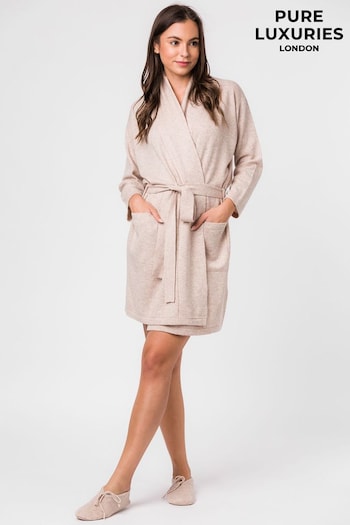 Pure Luxuries London Hallbeck Cashmere & Merino Wool Dressing Gown (U08416) | £165