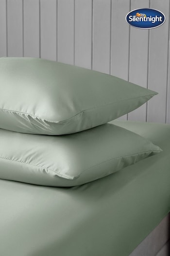 Silentnight Set of 2 Sage Green Supersoft Pillowcases (U08510) | £10
